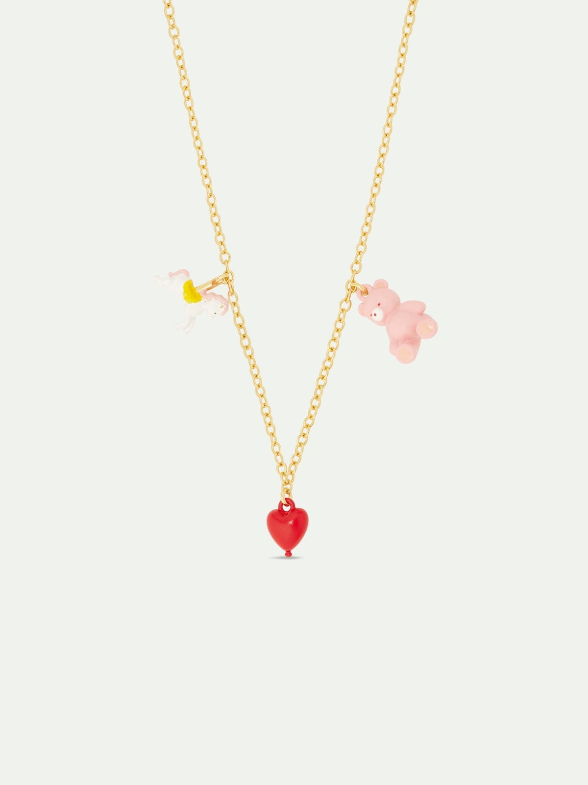 Horse, Heart And Teddy Bear Thin Necklace | auto3081