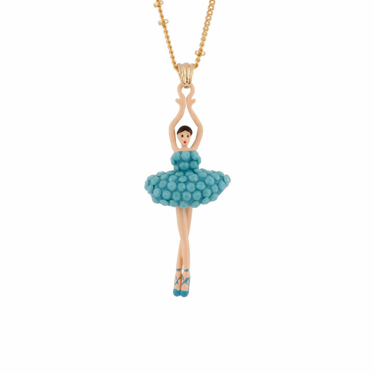 Pas de Deux Lux Rhinestones Turquoise Blue Necklace | AFDDL3591