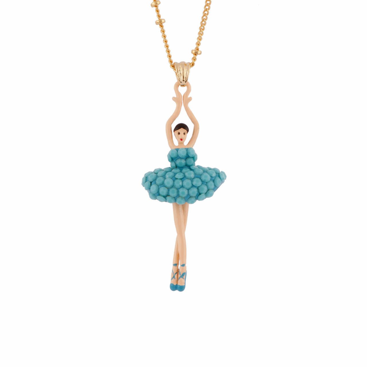 Pas de Deux Lux Rhinestones Turquoise Blue Necklace | AFDDL3591