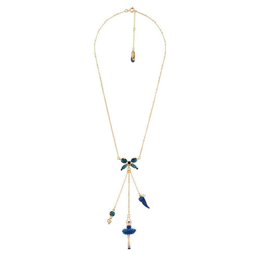 Pas de Deux Lux Rhinestones Aurora Blue Necklace | AGDDL3021