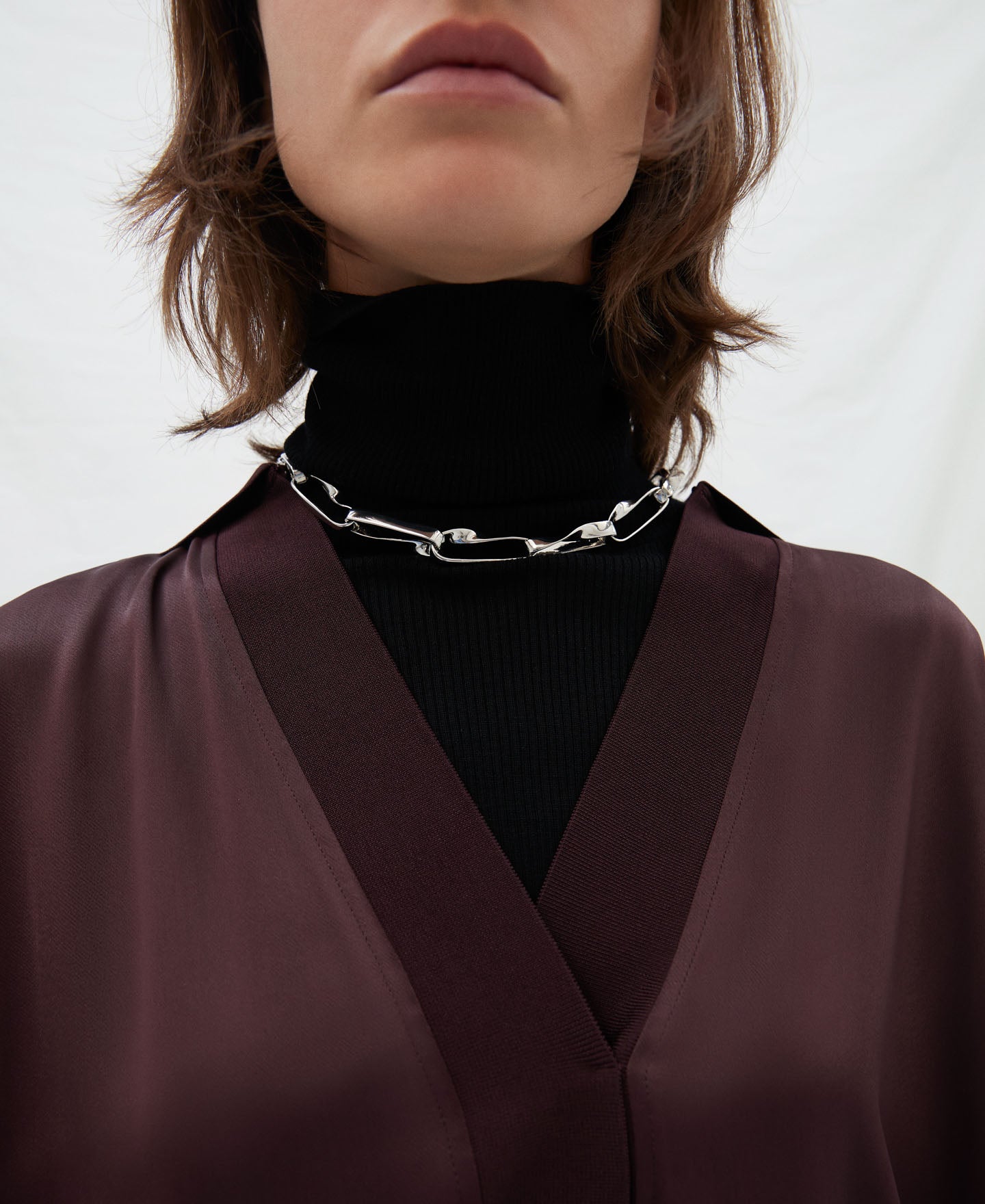 Women Shirt | Purple Oversized Viscose Blouse by Spanish designer Adolfo Dominguez