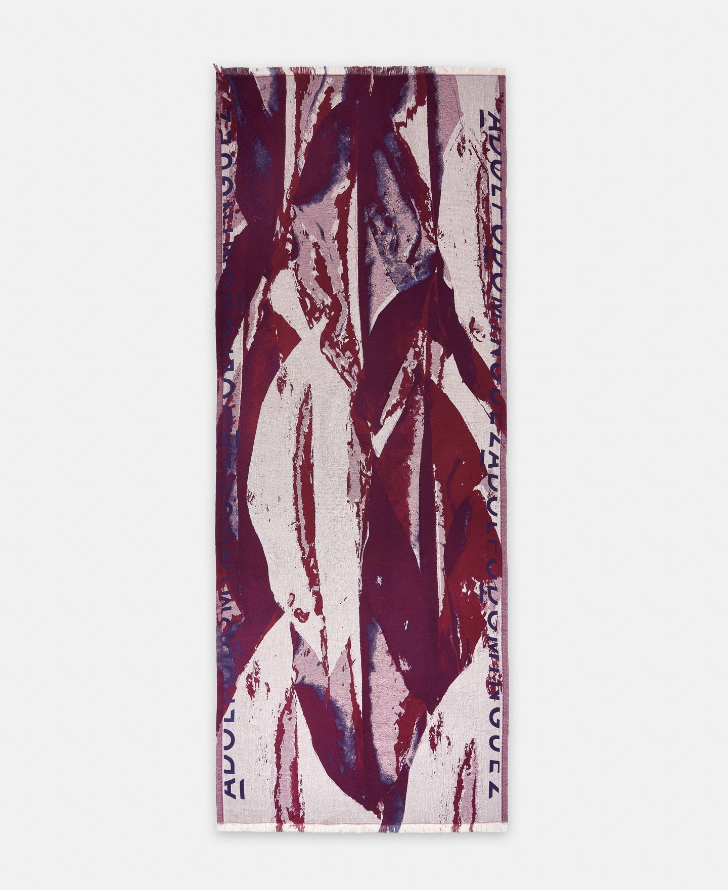 Women Shawl | Purple Printed Shawl In Organic Cotton by Spanish designer Adolfo Dominguez