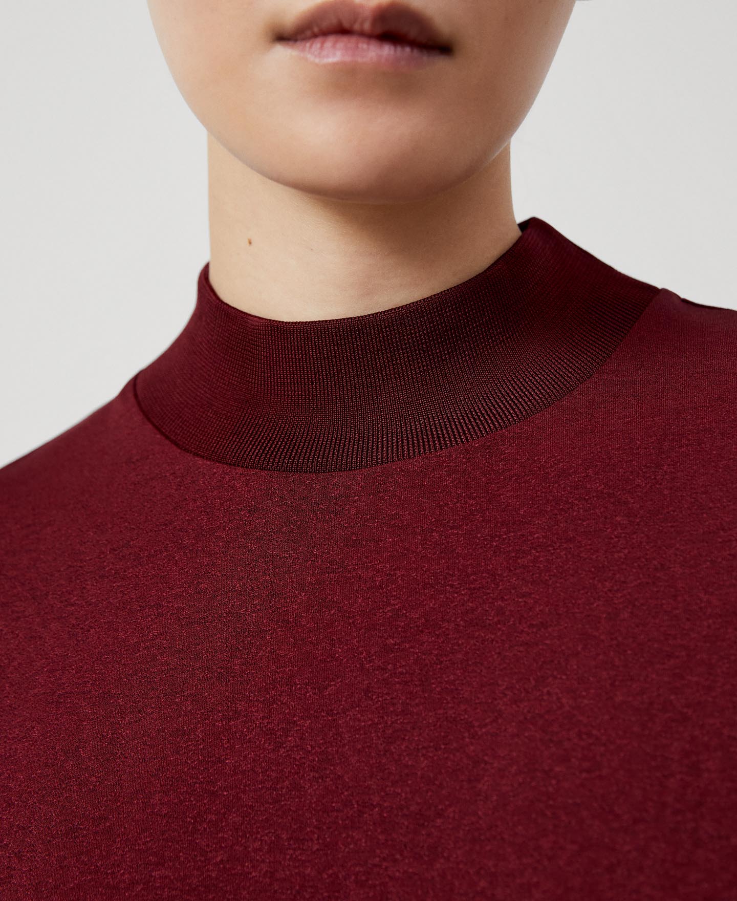 Raspberry Perkins Ribbed Collar Midi Dress – Love Persimmon