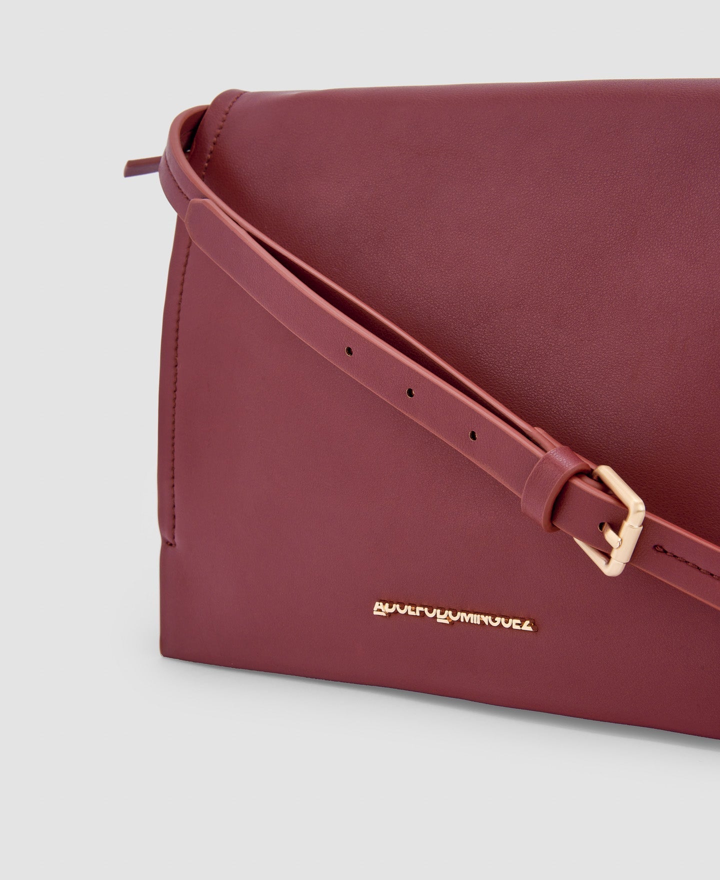 Women Bags | Red Recycled Material Medium Shoulder Bag by Spanish designer Adolfo Dominguez