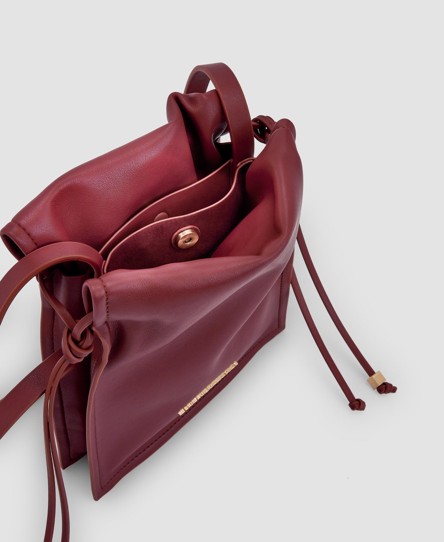 Women Bags | Red Recycled Material Small Shoulder Bag by Spanish designer Adolfo Dominguez