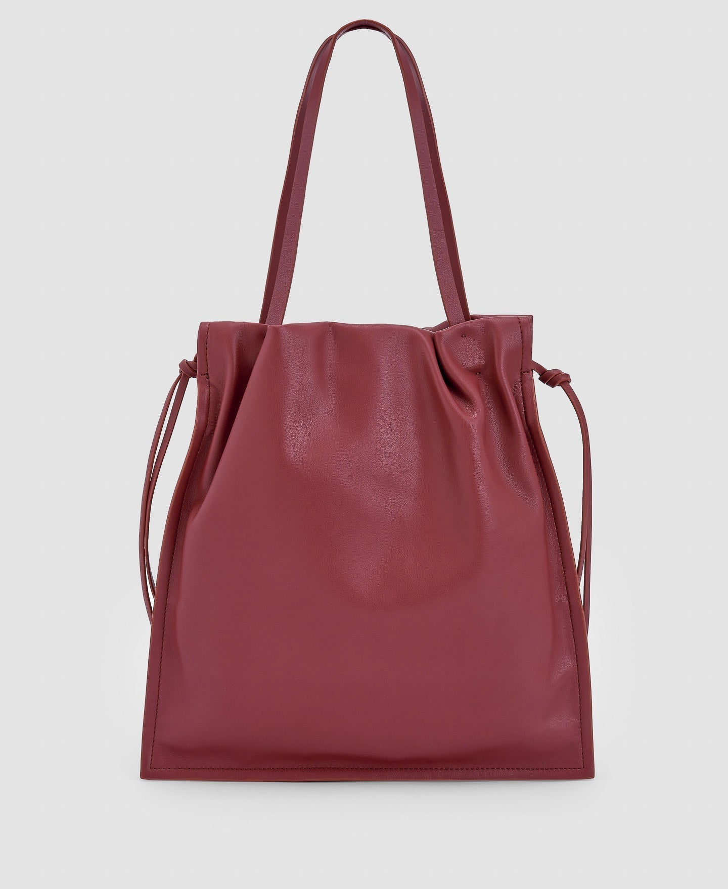 Women Bags | Red Recycled Material Vertical Shopper by Spanish designer Adolfo Dominguez