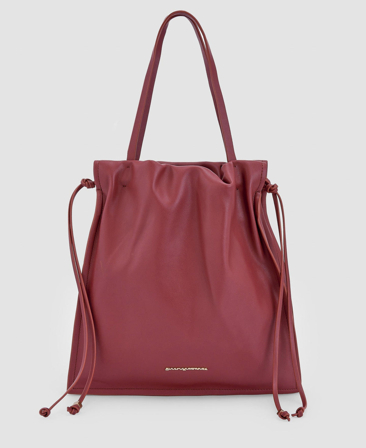 Women Bags | Red Recycled Material Vertical Shopper by Spanish designer Adolfo Dominguez