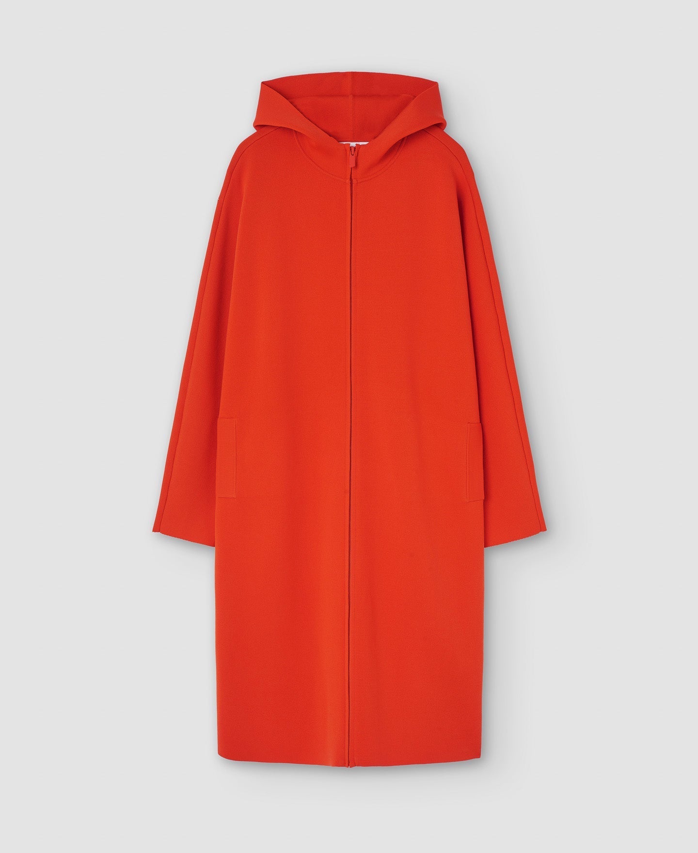 Women Coat | Red Recycled Nylon Double Faced Coat by Spanish designer Adolfo Dominguez