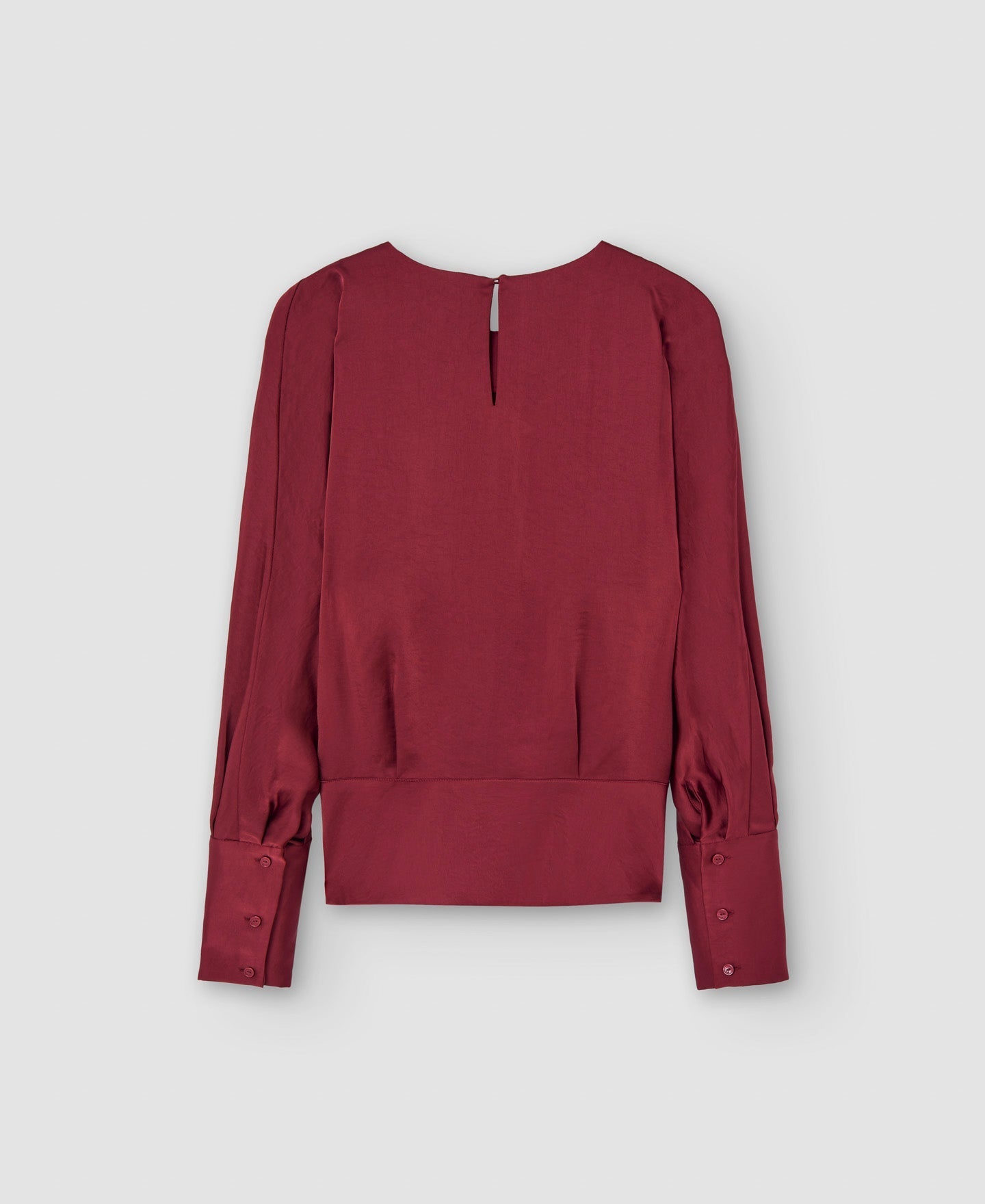 Women Short Sleeved Shirt | Red Ruffled Collar And Japanese Sleeve Shirt by Spanish designer Adolfo Dominguez