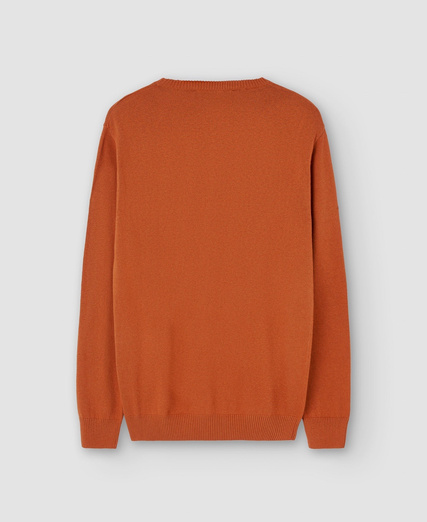 Men Jersey | Red Russet Cotton And Wool Sweater by Spanish designer Adolfo Dominguez