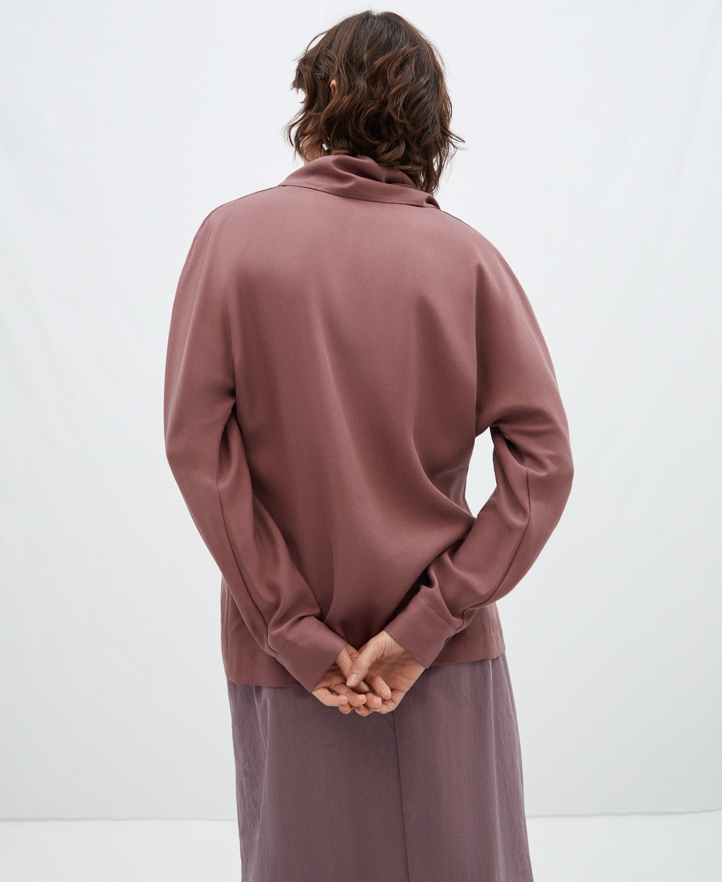 Women Shirt | Red Shirt With Bow Detail by Spanish designer Adolfo Dominguez