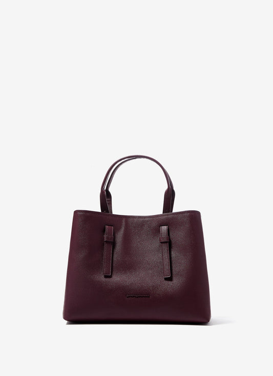 Women Bags | Red Vegan Saffiano City Bag by Spanish designer Adolfo Dominguez