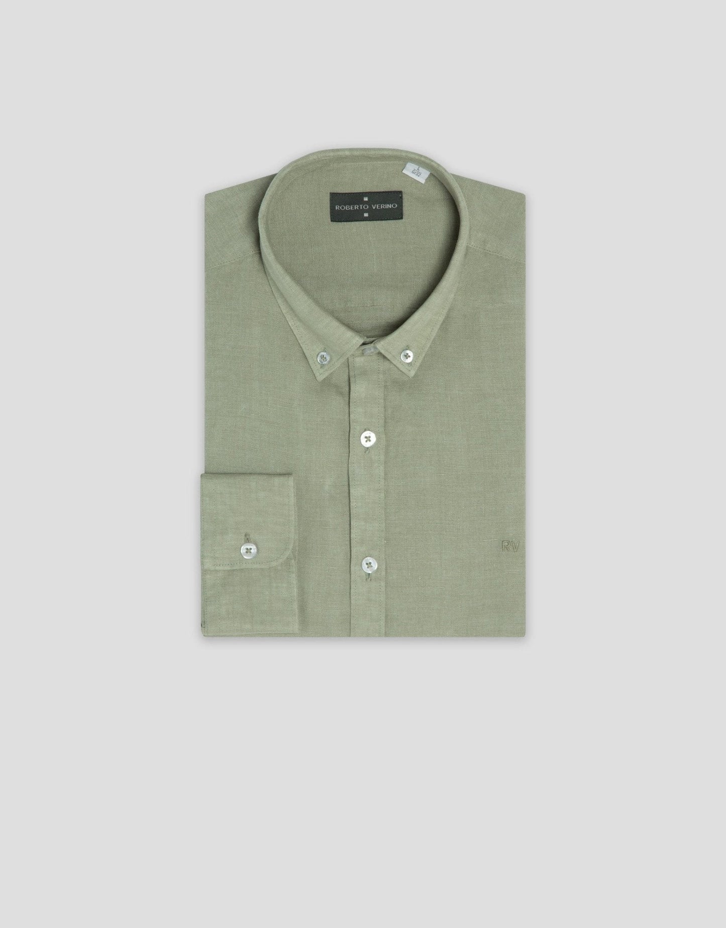 General | Regular white linen sport shirt by Spanish designer Roberto Verino