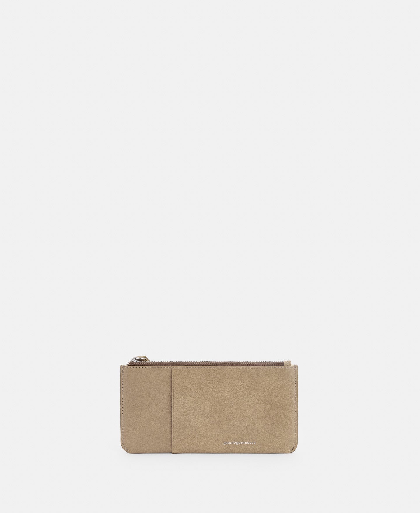 Women Wallet | Sand Large Card Holder In Crackle Leather by Spanish designer Adolfo Dominguez