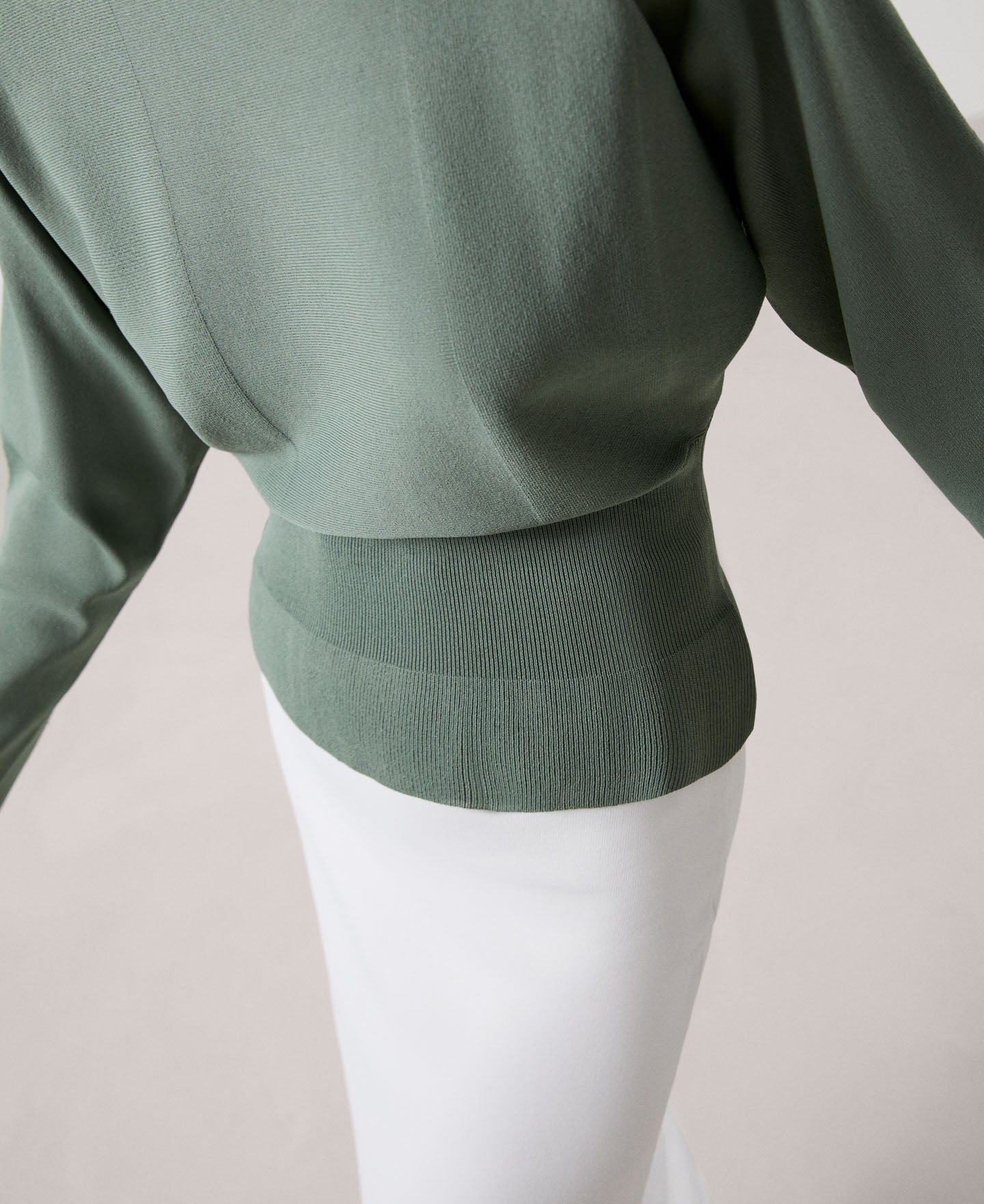 Women Jersey | Sea Water Green Viscose Knitted Sweater by Spanish designer Adolfo Dominguez