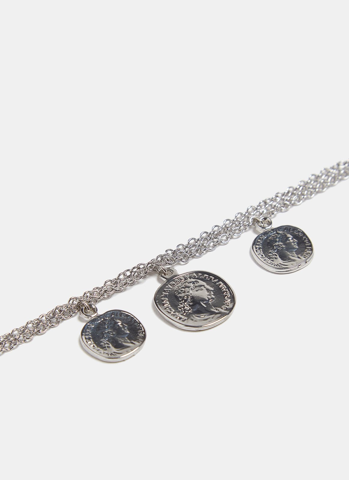 Women Bracelet | Silver Bracelet With Coin Charms by Spanish designer Adolfo Dominguez