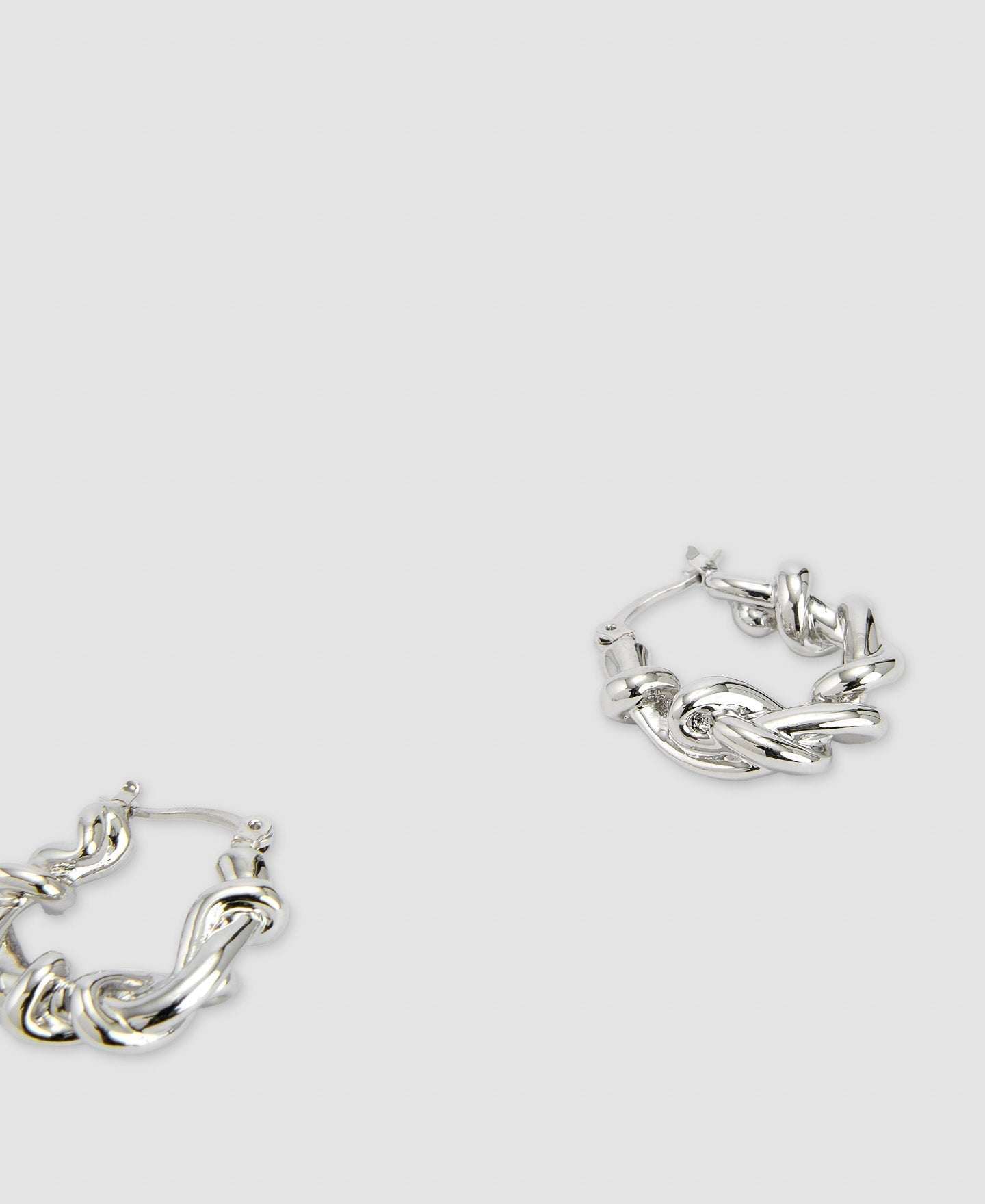 Women Earrings | Silver Color Knots Family Zinc Earring by Spanish designer Adolfo Dominguez