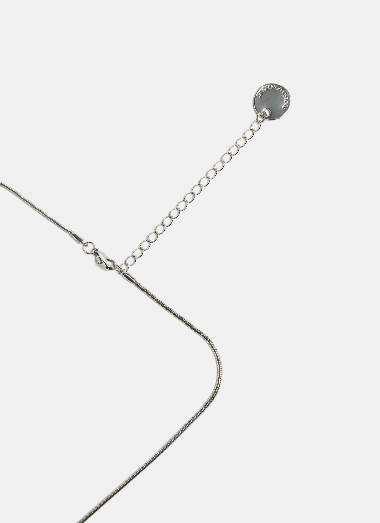 Women Necklace | Silver Color Necklace With Mounted Vegan Pearl by Spanish designer Adolfo Dominguez