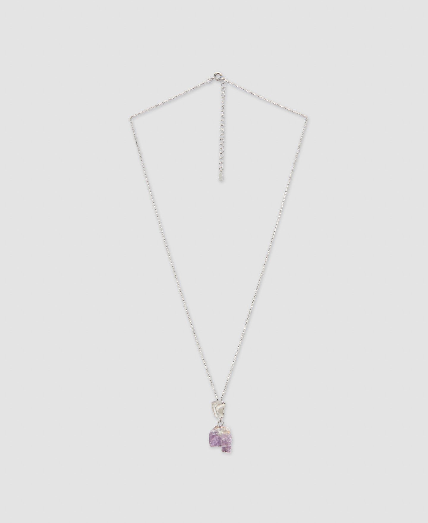Women Necklace | Silver Color Silver And Natural Stone Necklace by Spanish designer Adolfo Dominguez