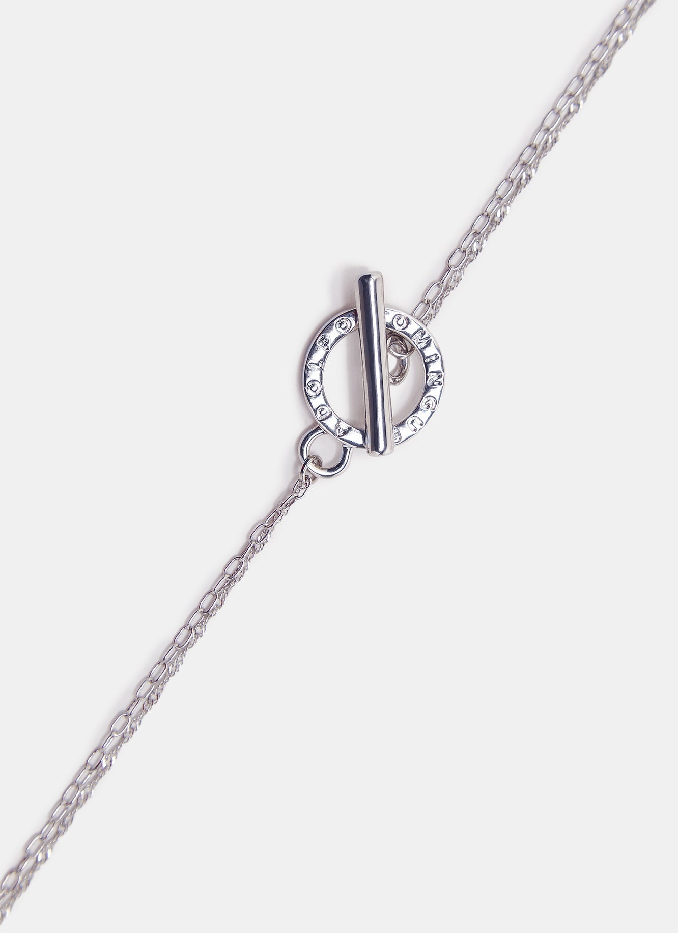 Women Necklace | Silver Long Necklace With Open Pendant by Spanish designer Adolfo Dominguez