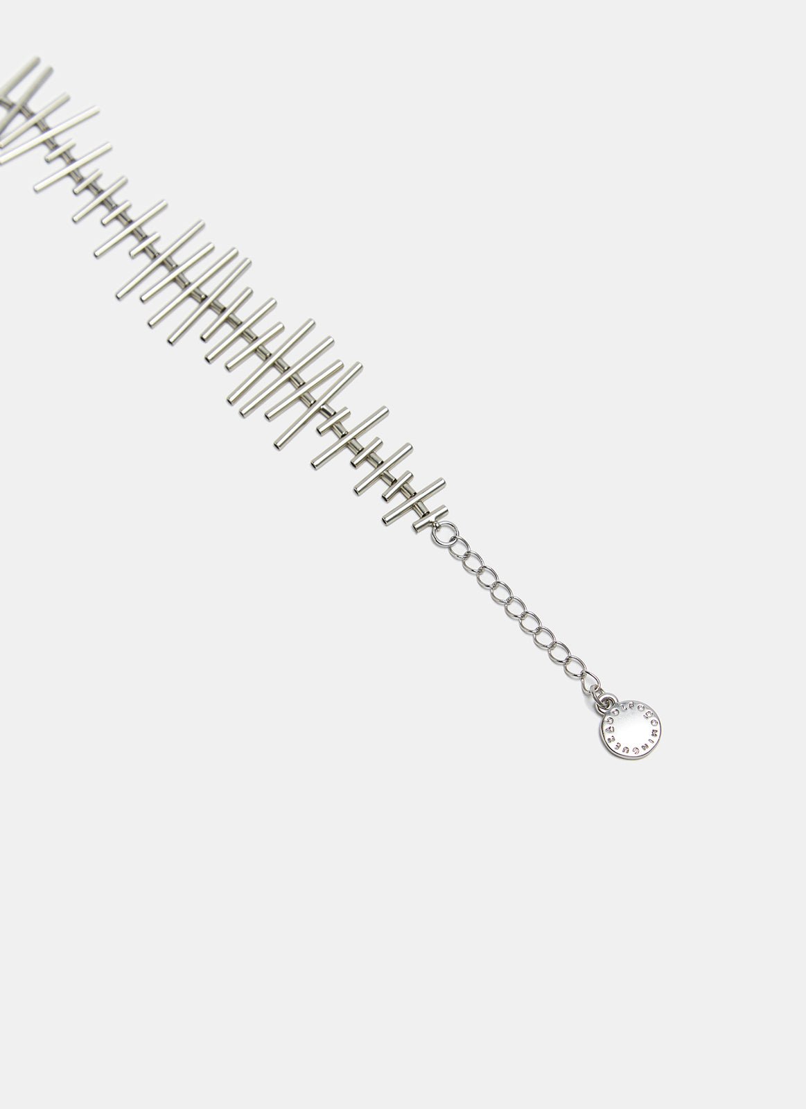 Women Bracelet | Silver Metal Bracelet With Tubular Shapes by Spanish designer Adolfo Dominguez