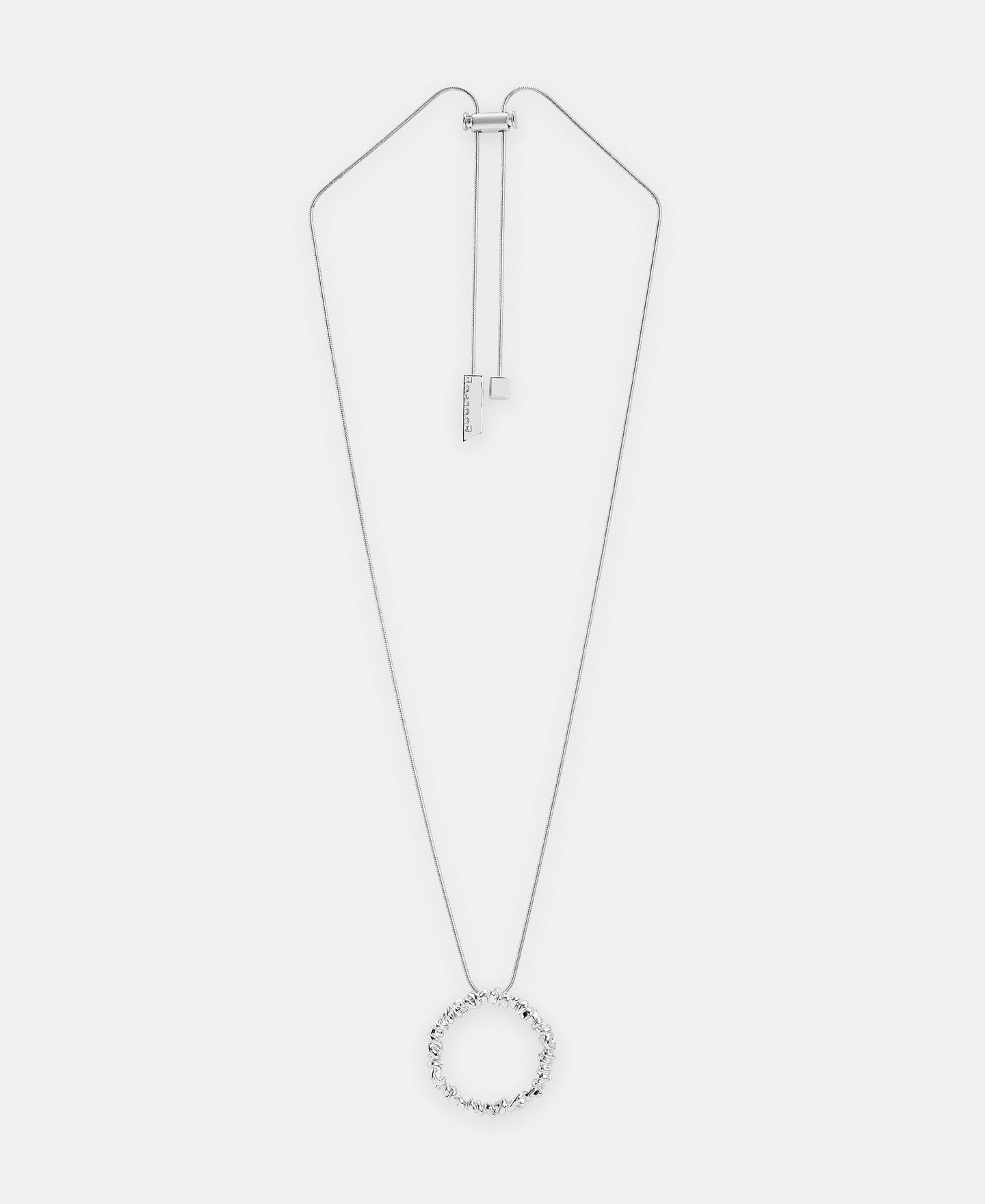 Women Necklace | Silver Zinc Plaited Motif Pendant by Spanish designer Adolfo Dominguez