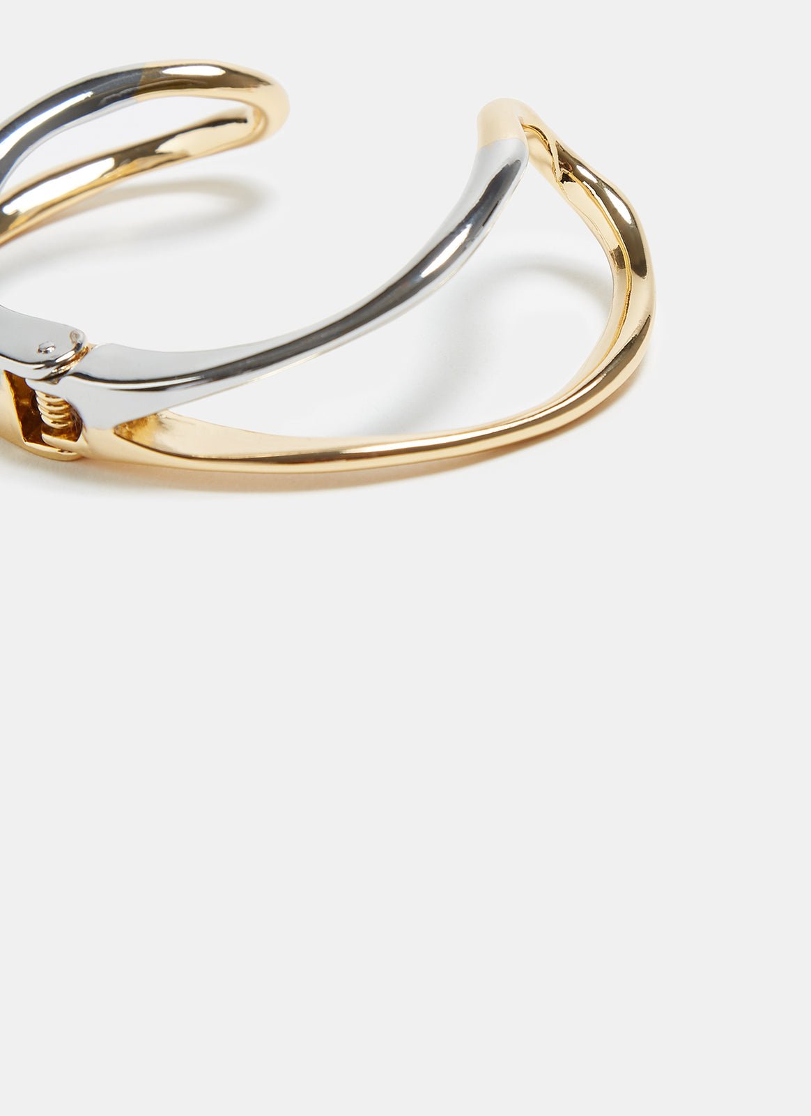 Women Bracelet | Silver/Gold Open Bracelet In Bicolour Metal by Spanish designer Adolfo Dominguez