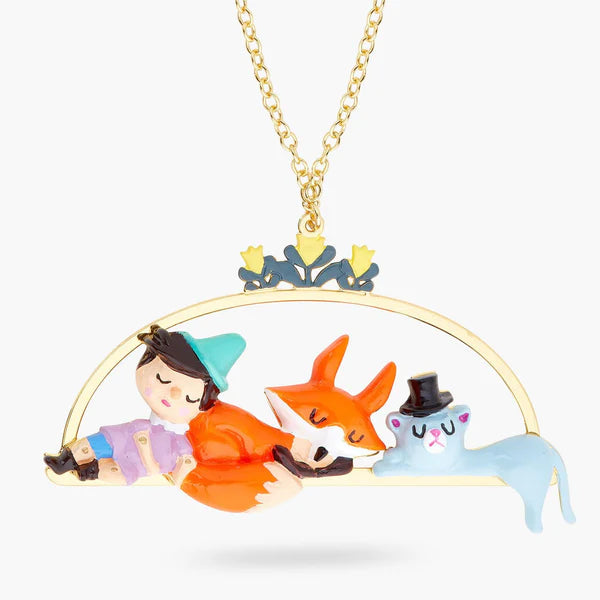 Sleeping Pinocchio And Friend Necklace | arpi3101