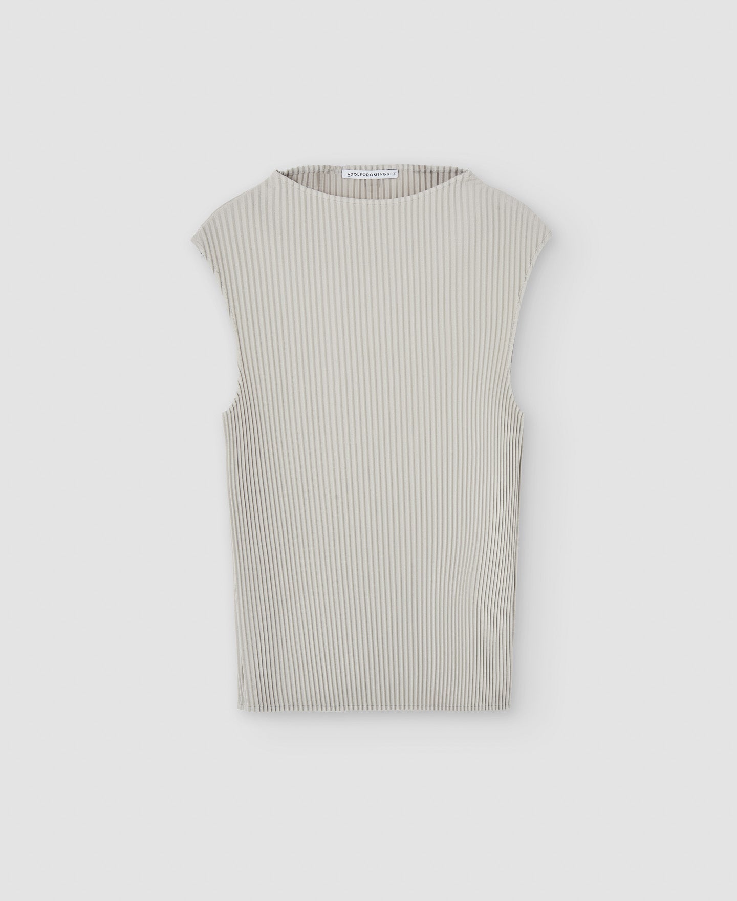 Women Top | Stone Perkins Collar Sleeveless Top by Spanish designer Adolfo Dominguez