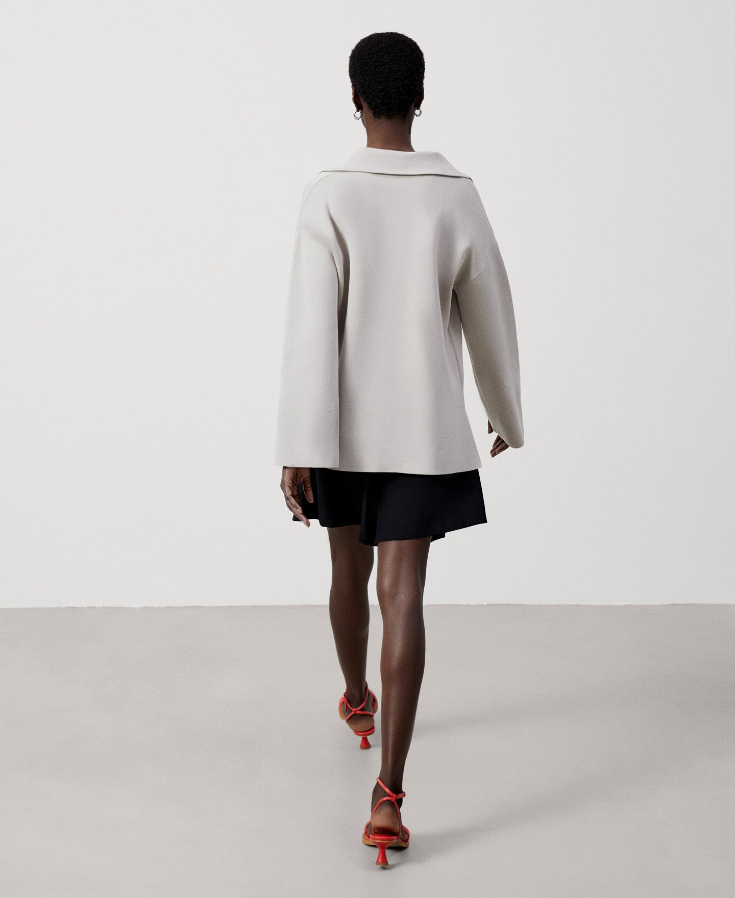 Women Jersey | Stone Recycled Nylon Sweater by Spanish designer Adolfo Dominguez