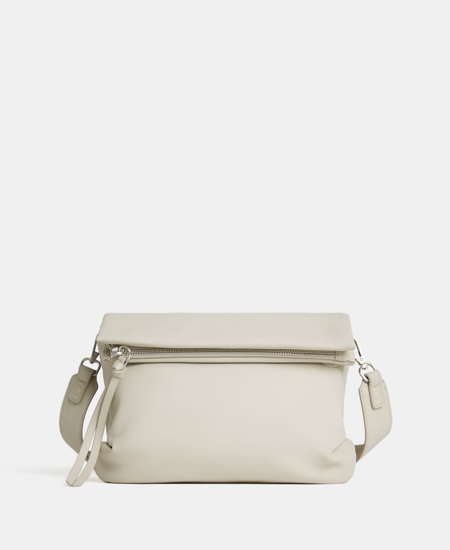 Women Bags | Stone Recycled Polyester Pleated Messenger Bag by Spanish designer Adolfo Dominguez