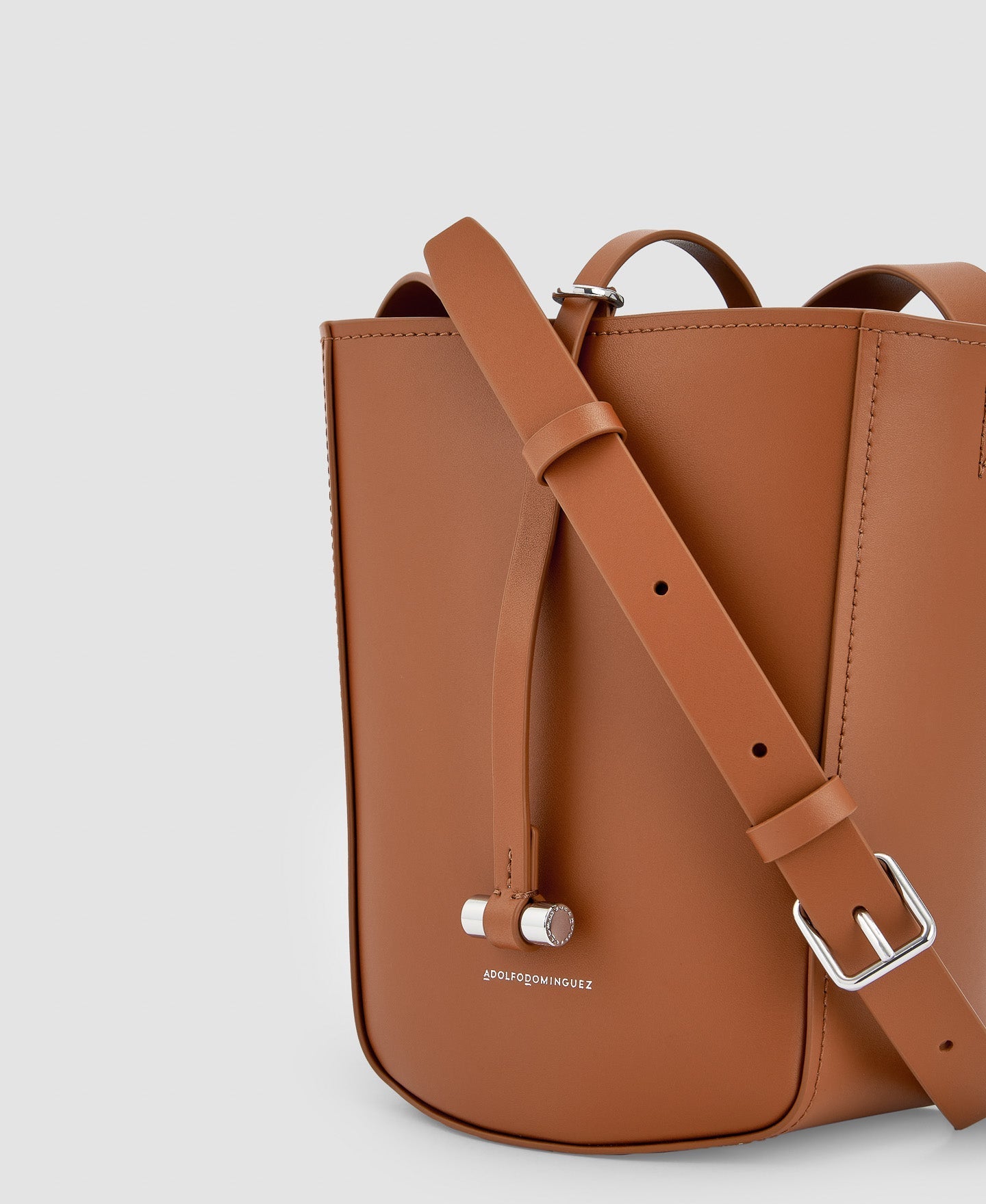 Women Leather Bag | Tan Bag by Spanish designer Adolfo Dominguez