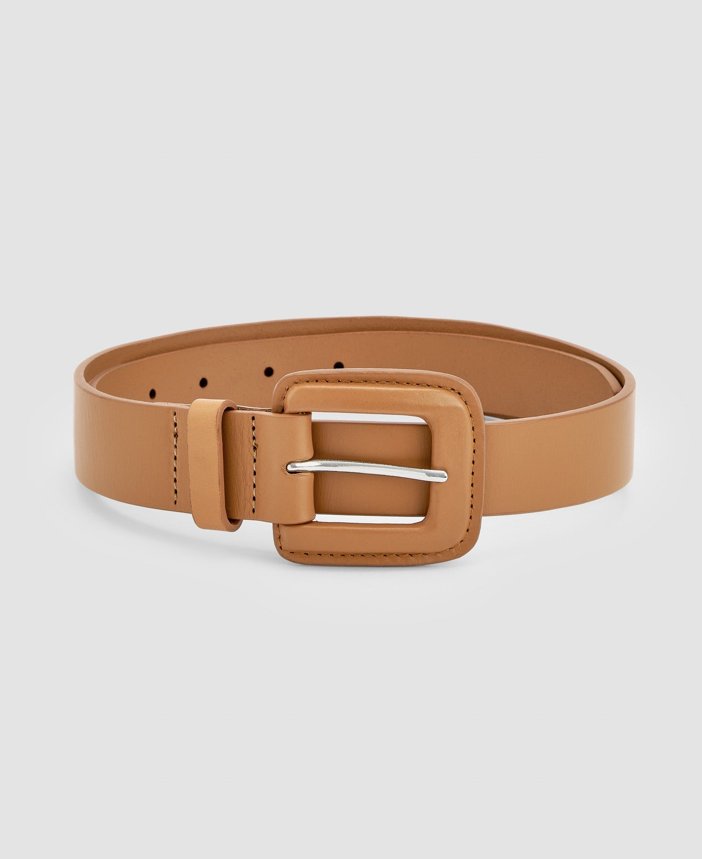 Women Belt | Tan Vachetta Leather Belt by Spanish designer Adolfo Dominguez