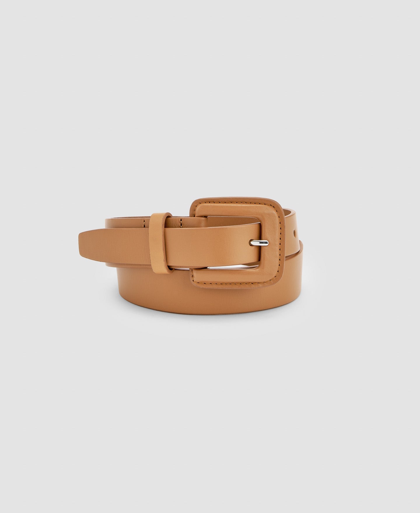 Women Belt | Tan Vachetta Leather Belt by Spanish designer Adolfo Dominguez
