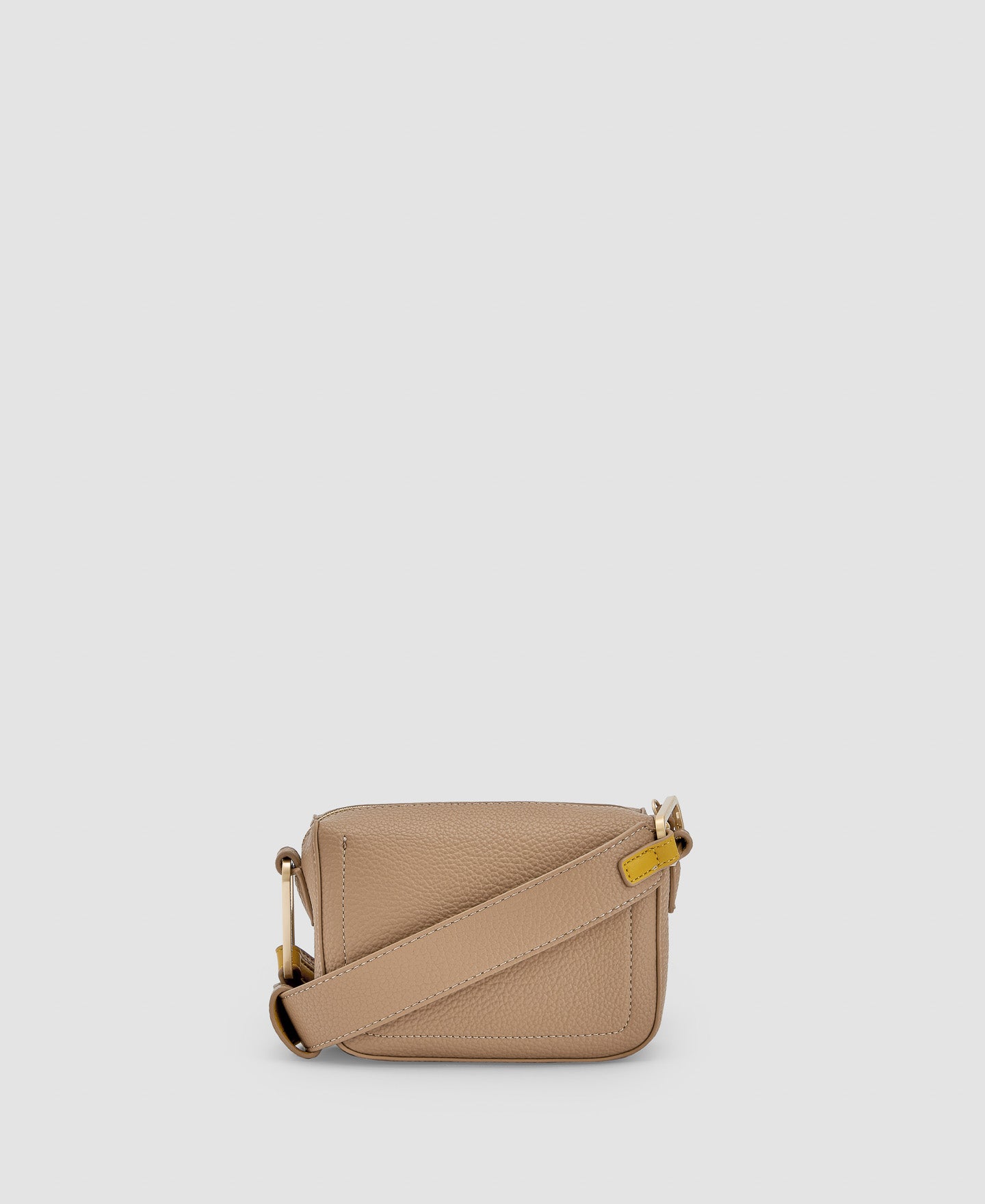 Women Bags | Taupe Recycled Materials Shoulder Bag by Spanish designer Adolfo Dominguez