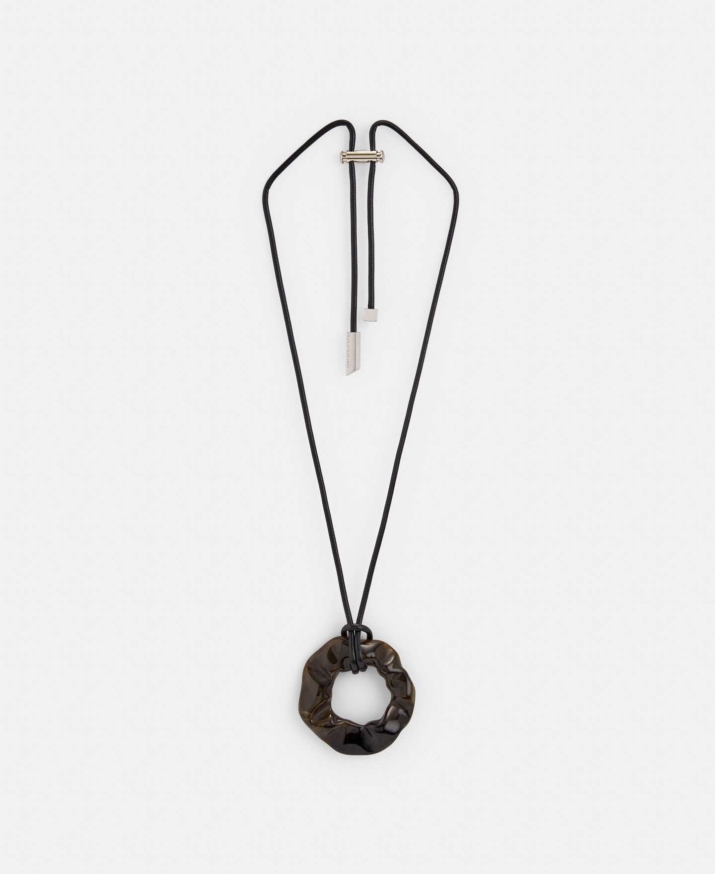 Women Necklace | Taupe Resin Volumetric Pendant by Spanish designer Adolfo Dominguez