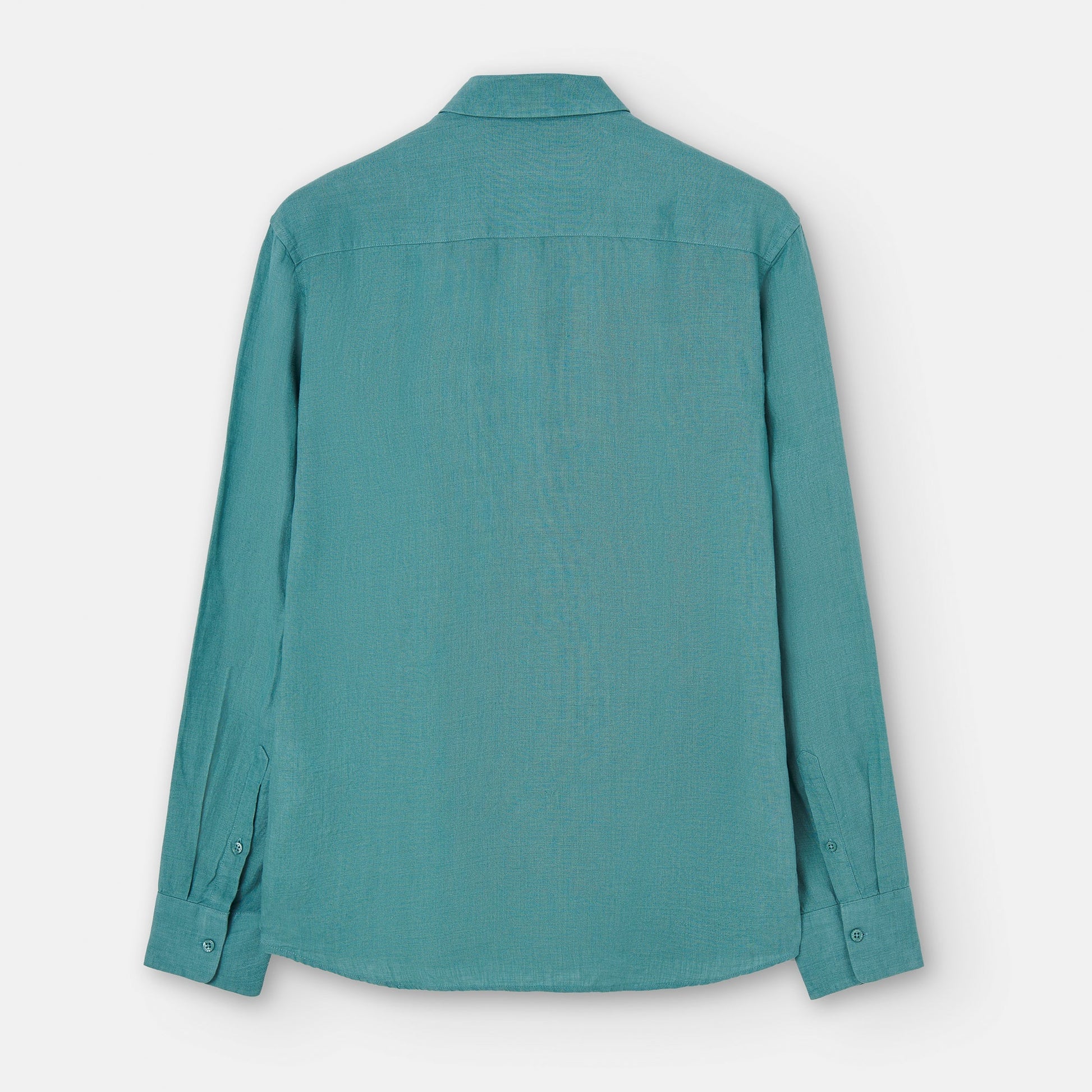Men Shirt | Topazblue 100% Linen Lapel Collar Shirt by Spanish designer Adolfo Dominguez