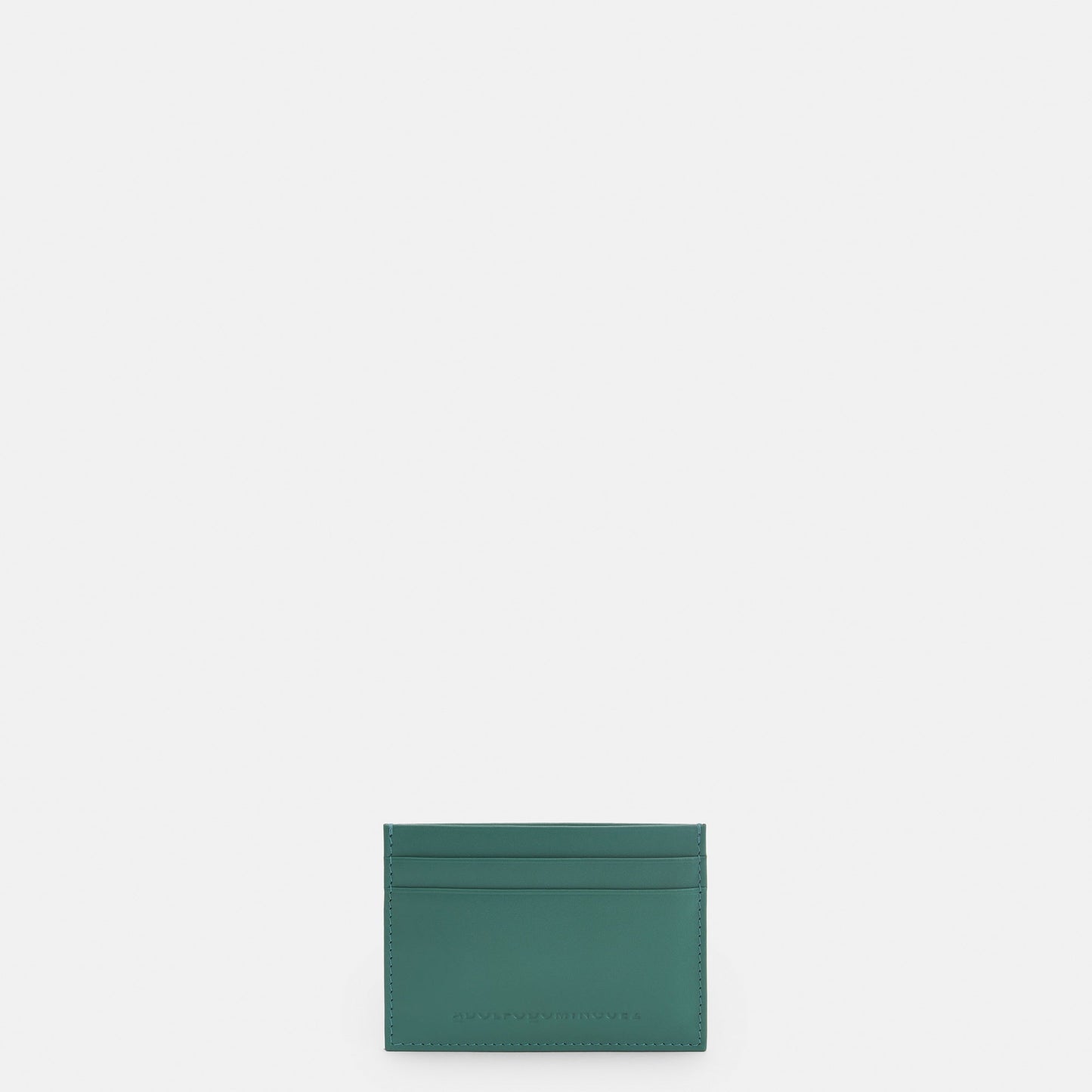 Men Wallet | Topazblue Leather Logo Card Holder by Spanish designer Adolfo Dominguez
