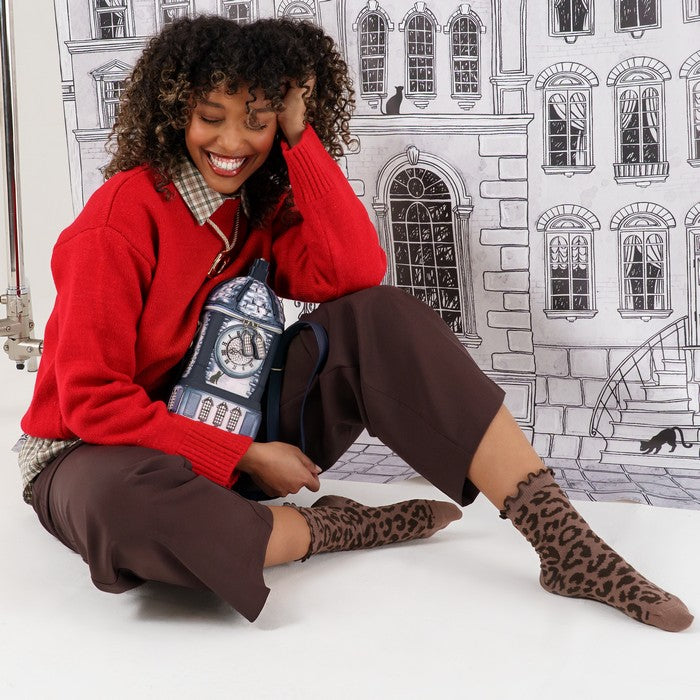 Vendula London Cats In The City Clock Tower Bag – model shot 1