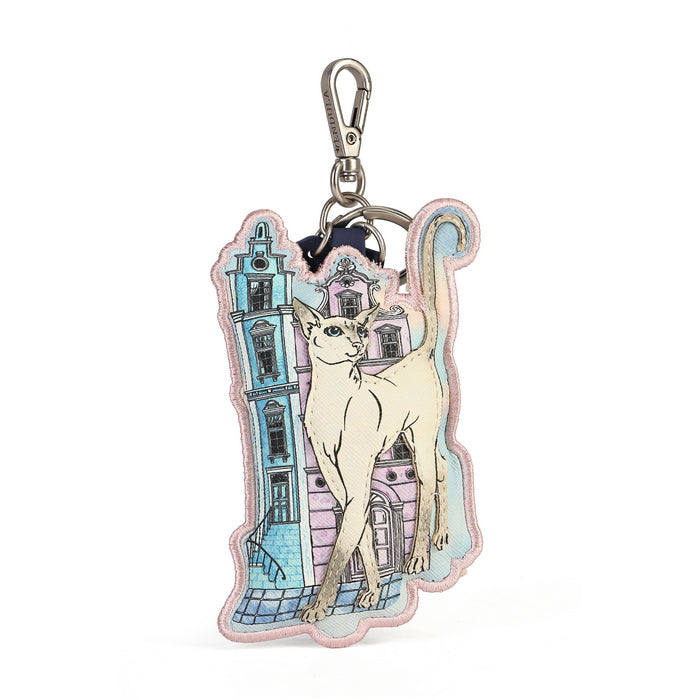 Vendula London Cats In The City Grey Cat Key Charm – view 3