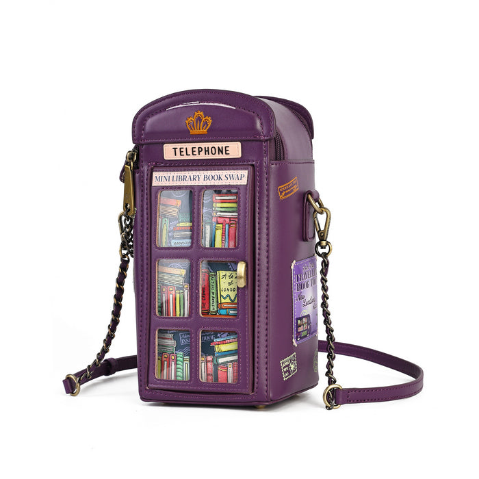 Vendula London Travelling Library Bookshop Book Nook Telephone Box Bag – view 4