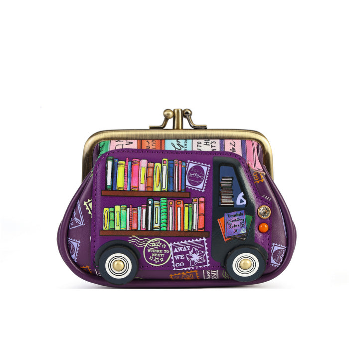 Vendula London Travelling Library Bookshop Clipper Coin Purse – view 3