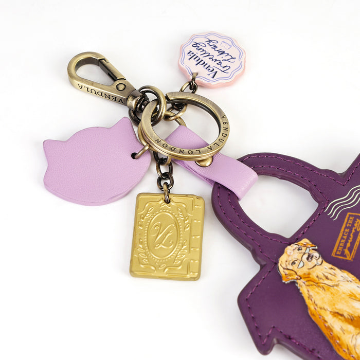 Vendula London Travelling Library Bookshop Key Charm – front