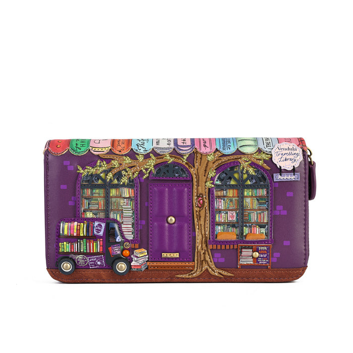 Vendula London Travelling Library Bookshop Large Ziparound Wallet – view 3