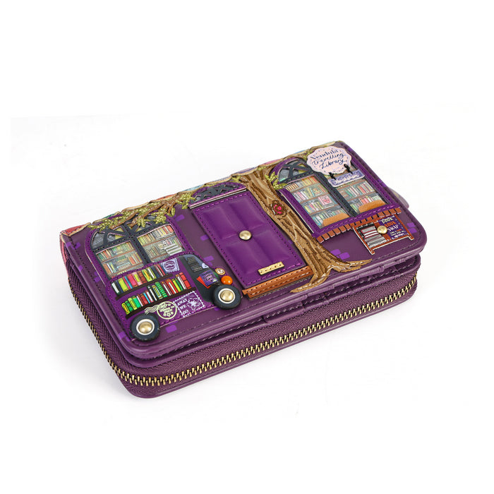 Vendula London Travelling Library Bookshop Medium Ziparound Wallet – view 6