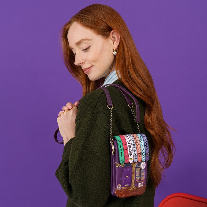 Vendula London Travelling Library Bookshop Phone Pouch – model shot