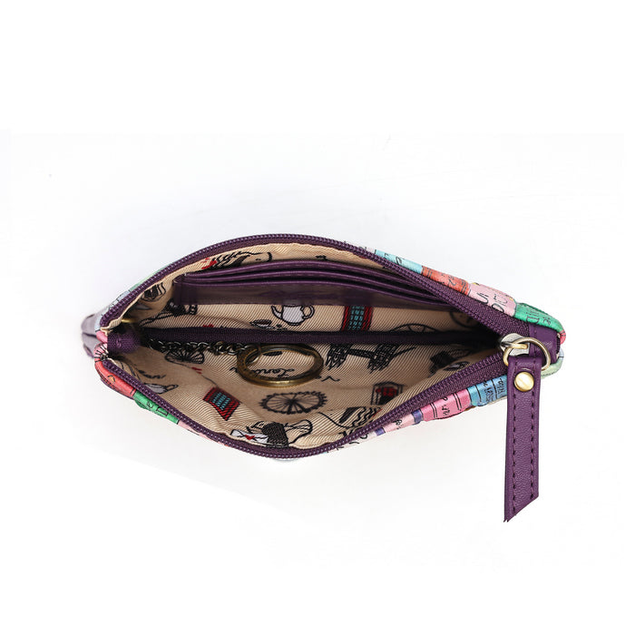 Vendula London Travelling Library Bookshop Zipper Key Coin Purse – front