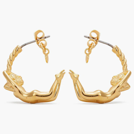 Virgo Astrological Sign Hoop Earrings