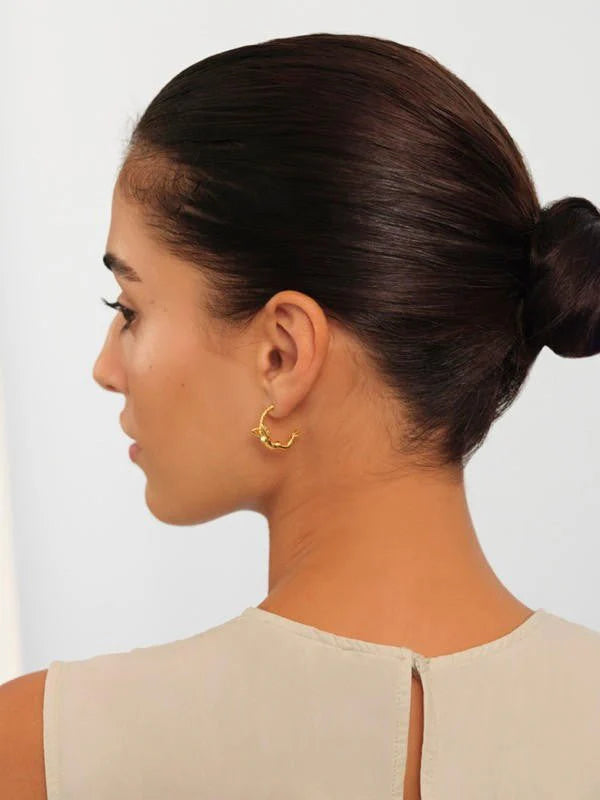 Virgo Astrological Sign Hoop Earrings | appv1061