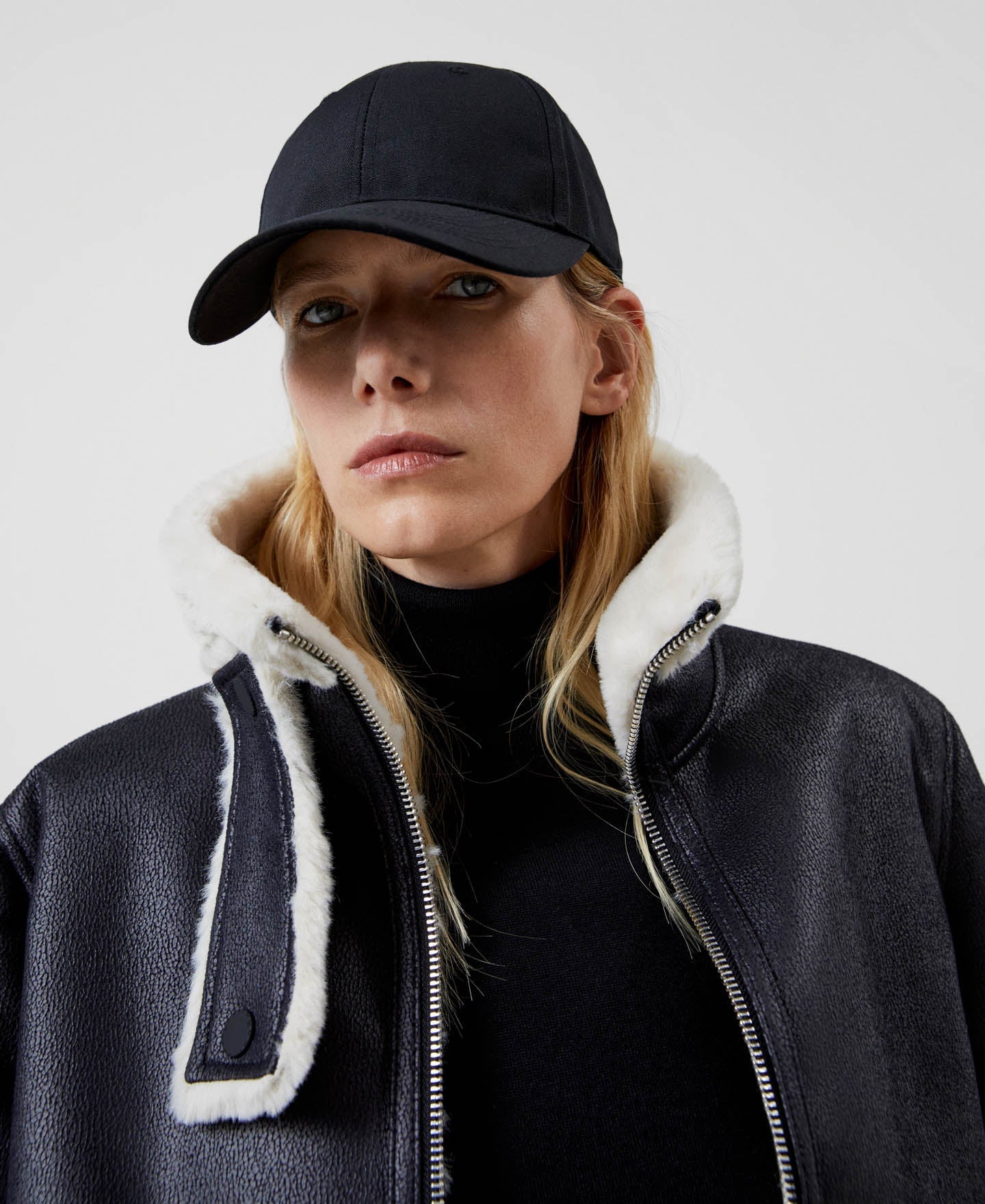 Women Ecoleather | White And Black Leather Textured Jacket by Spanish designer Adolfo Dominguez
